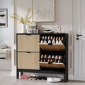 TruAIR 4-Drawer Shoe Cabinet - Narrow Freestanding Entryway Organizer with Metal Legs for Hallway/Foyer