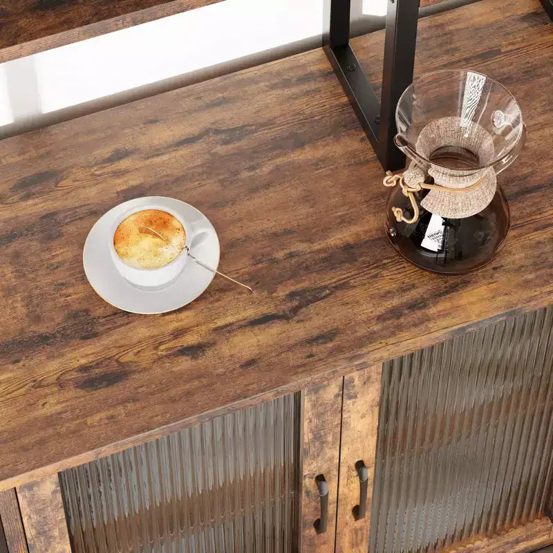 64.5 Mobiletto con supporto per microonde a 5 ripiani, grande scaffale per forni a microonde, stazione per caffè