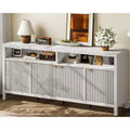 Fluted Sideboard Cabinet 65.8 Inch, 4-Door Buffet with Storage for Dining Room