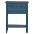 Bellemave Narrow Console Table, Slim Sofa Table with Three Storage Drawers and Bottom Shelf (Dark blue)