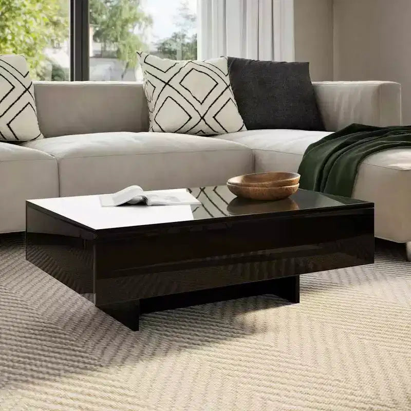 Coffee Table High gloss black MDF with a high gloss finish Medium
