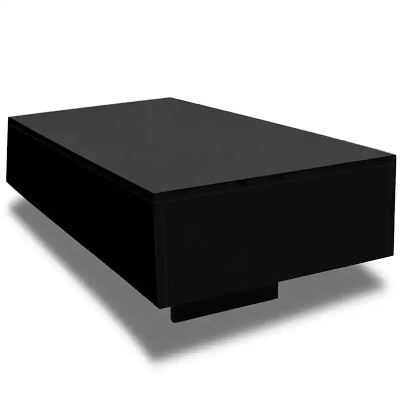 Tavolino da salotto MDF nero lucido con finitura lucida Media