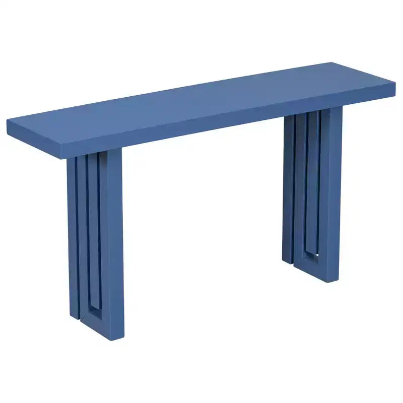 Console Minimalista Impiallacciatura Rovere Tavolo Spesso Gambe in Metallo Salotto Ingresso