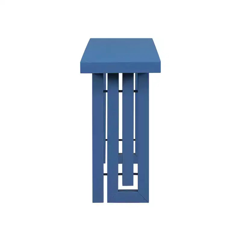 Console Minimalista Impiallacciatura Rovere Tavolo Spesso Gambe in Metallo Salotto Ingresso
