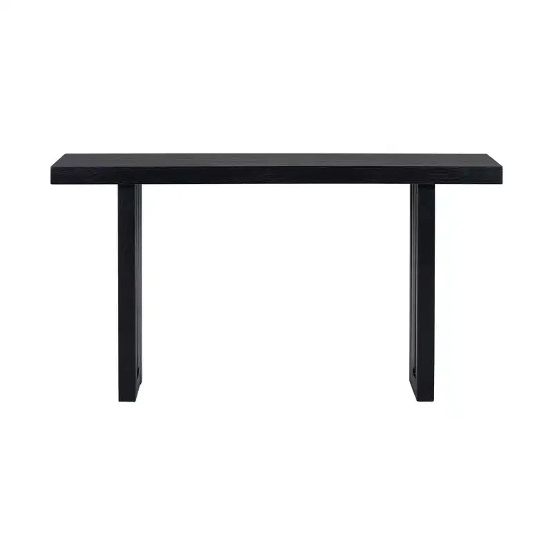 Console Minimalista Impiallacciatura Rovere Tavolo Spesso Gambe in Metallo Salotto Ingresso