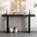 Console Minimalista Impiallacciatura Rovere Tavolo Spesso Gambe in Metallo Salotto Ingresso