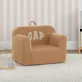 Poltroncina per bambini in velluto a costine beige, sfoderabile, lavabile, per bambini piccoli