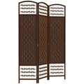 3 Panel Folding Room Divider Portable Privacy Screen Wave Fiber Room Partition for Home Office