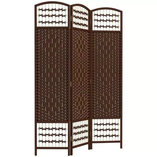 3 Panel Folding Room Divider Portable Privacy Screen Wave Fiber Room Partition for Home Office