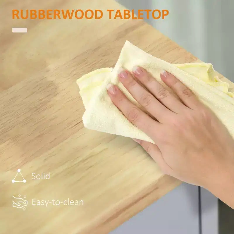 Carrello da Cucina Isola Carrello Rotelle con Cassetto, Armadietto Contenitore e Portasciugamani