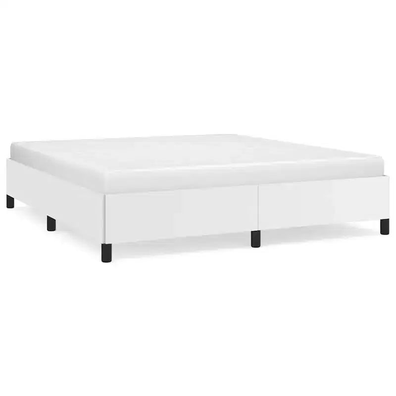 Giroletto bianco in similpelle, compensato, legno multistrato, King