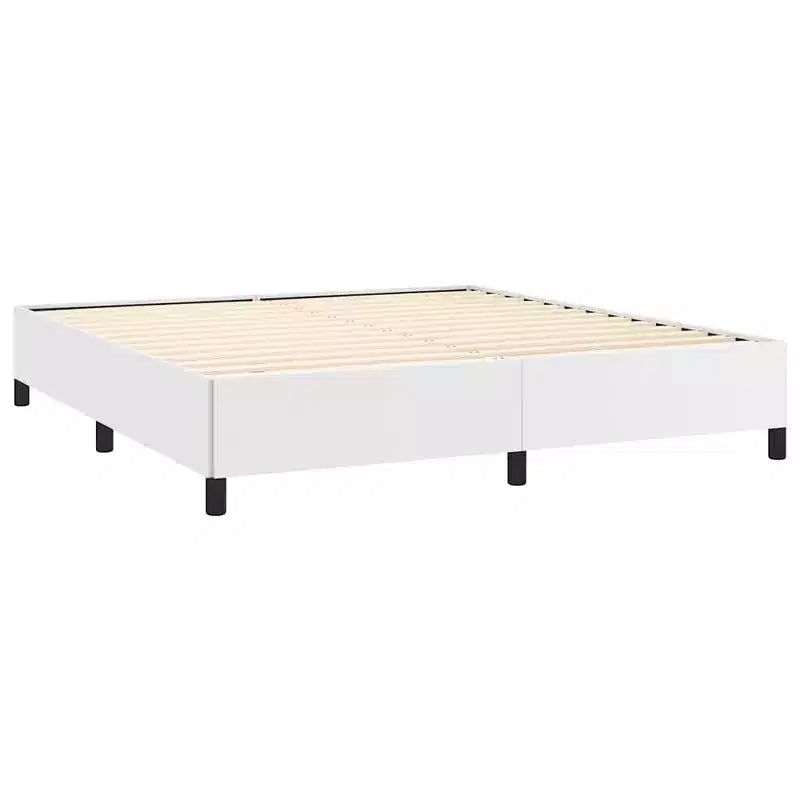 Giroletto bianco in similpelle, compensato, legno multistrato, King