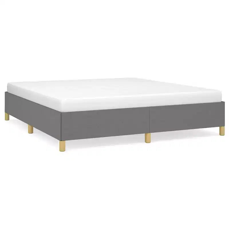 Struttura letto Grigio scuro Tessuto poliestere, compensato, legno ingegnerizzato King