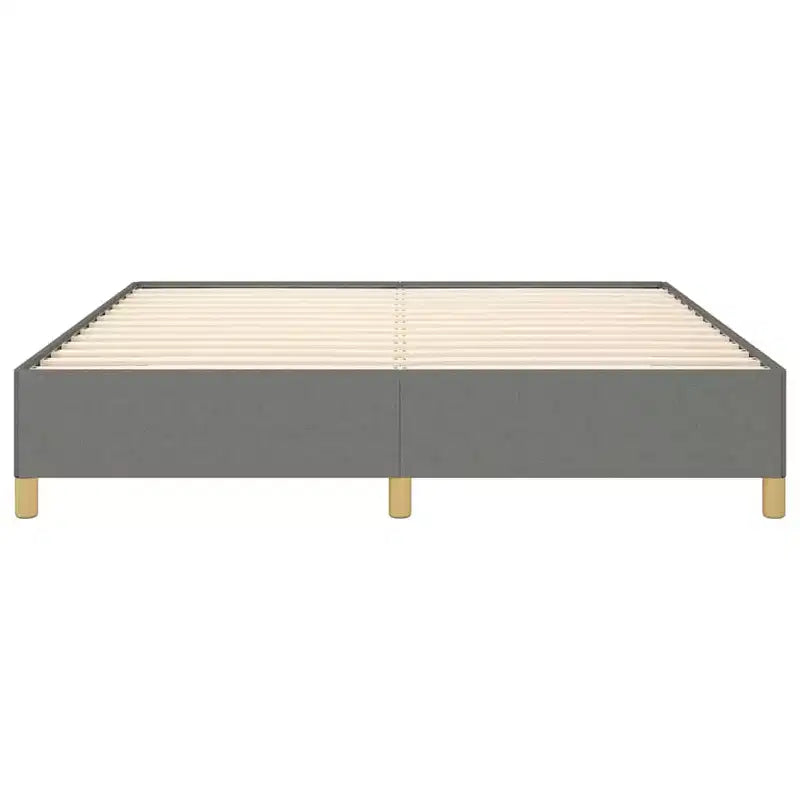 Struttura letto Grigio scuro Tessuto poliestere, compensato, legno ingegnerizzato King