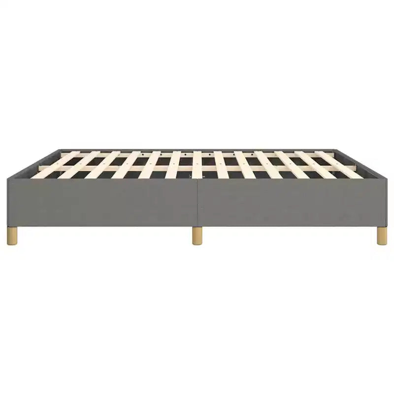 Struttura letto Grigio scuro Tessuto poliestere, compensato, legno ingegnerizzato King