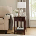 Royal Hampton Table with 1 Drawer and Bottom Shelf, Brown