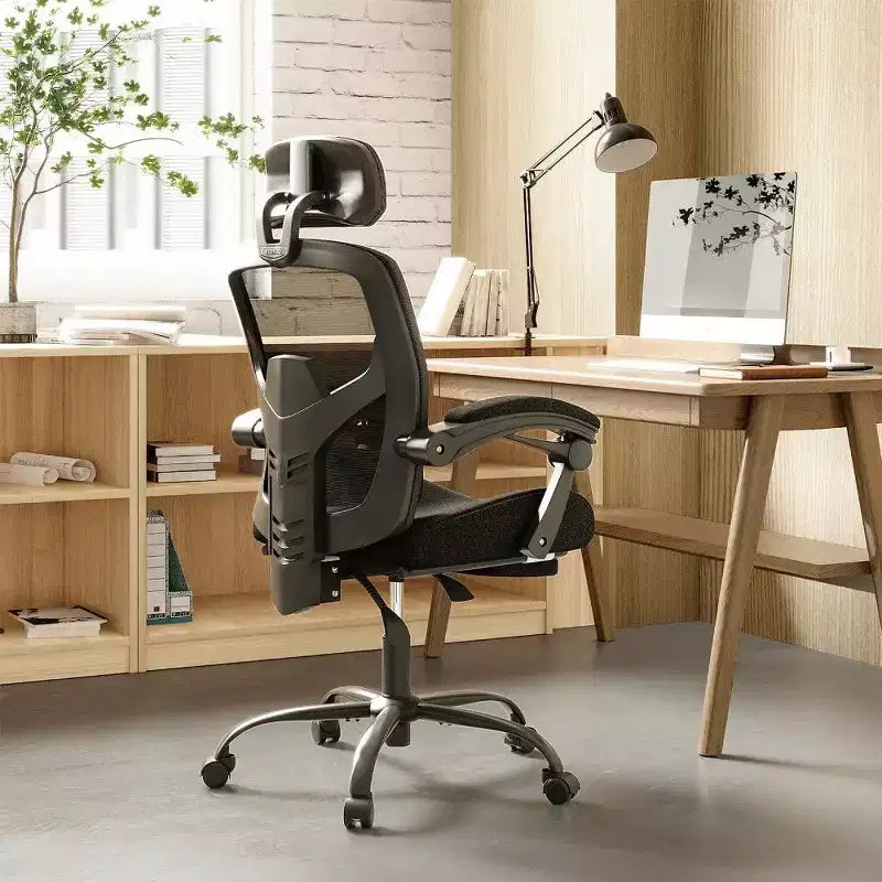 TUYOHW Ergonomic Office Chair with Footrest,High Back Mesh Desk Chair with Adjustable Headrest & Lumbar Support for Home Office,275LB Capacity