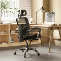 TUYOHW Ergonomic Office Chair with Footrest,High Back Mesh Desk Chair with Adjustable Headrest & Lumbar Support for Home Office,275LB Capacity