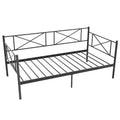 Costway Twin Size Metal Daybed Modern Platform Bed w/ Heavy-duty Metal Slat Support