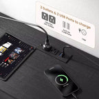 Cassettiera a 12 cassetti per TV da 65 70 75 pollici, mobile extra lungo da 63" W, bianco, per camera da letto con luci LED e prese di corrente, cassetti in tessuto per armadio
