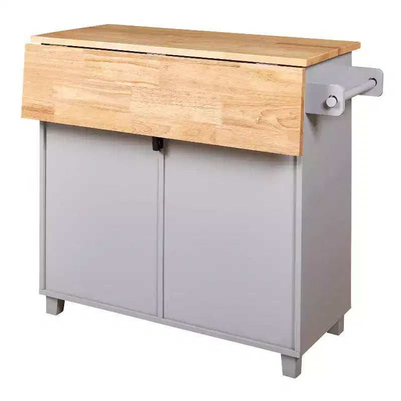 Isola da Cucina con Ruote e Ripiani, Carrello da Cucina con Ruote e Scaffale Regolabile, Carrello da Cucina con Piano in Legno e Scaffalatura