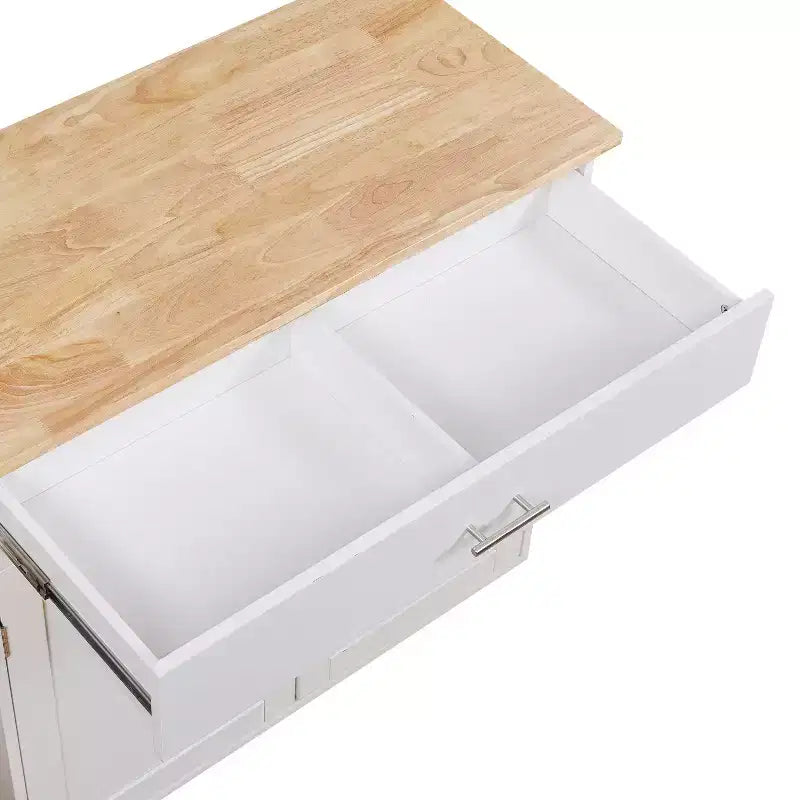 Isola da Cucina con Ruote e Ripiani, Carrello da Cucina con Ruote e Scaffale Regolabile, Carrello da Cucina con Piano in Legno e Scaffalatura