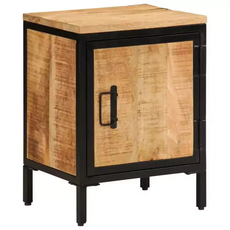 vidaXL Bed Cabinet 15.7x11.8x20.7 Solid Rough Mango Wood